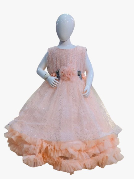 Net frill Frock With Ring