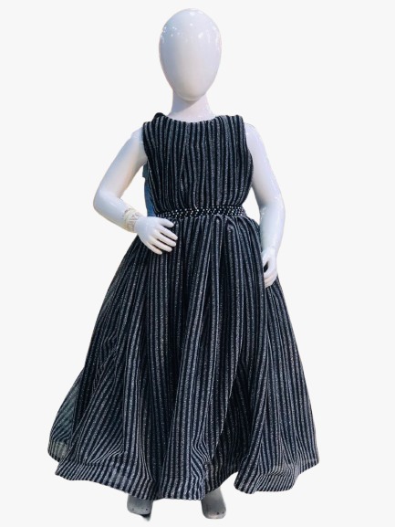 Zebra Print Crystal Belt Moonlight Maxi