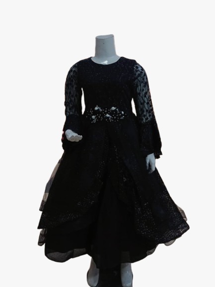 NET TURKISH BLACK FROCK