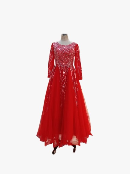 Red Fancy Girl Maxi Dress